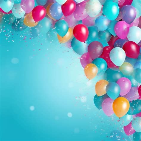 Premium Ai Image Birthday Balloon Background 45