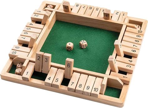 Scucs Jeu De Plateau En Bois Joueurs Shut The Box Jeu De D S