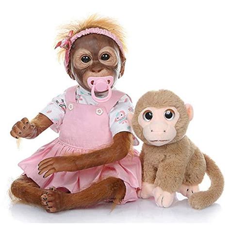 Reborn Animal Dolls Twins Monkey Dolls 21 Pulgadas Envío Gratis