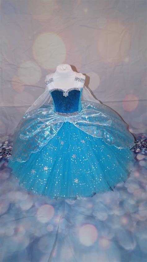 Princess Elsa Frozen Inspired Tutu Dress Pageant Ball Gown Etsy