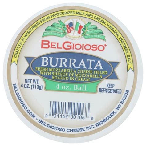 Save On BelGioioso Burrata Cheese Ball Order Online Delivery Stop Shop