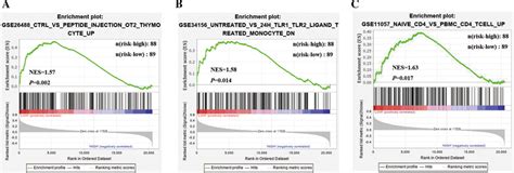 Gsea Analysis Of The Immune Status Between High Risk And Low‑risk Group