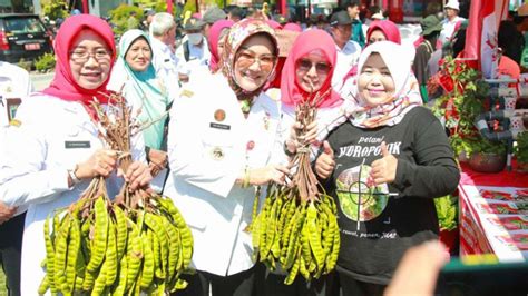 Pameran Pembangunan Pertanian Pasar Tani Bupati Sri Mulyani Wadah