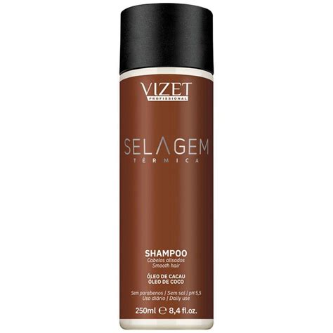 Shampoo Selagem Térmica Vizet Profissional 250ml