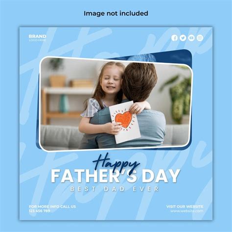 Premium Psd Psd Happy Fathers Day Social Media Post Banner Template