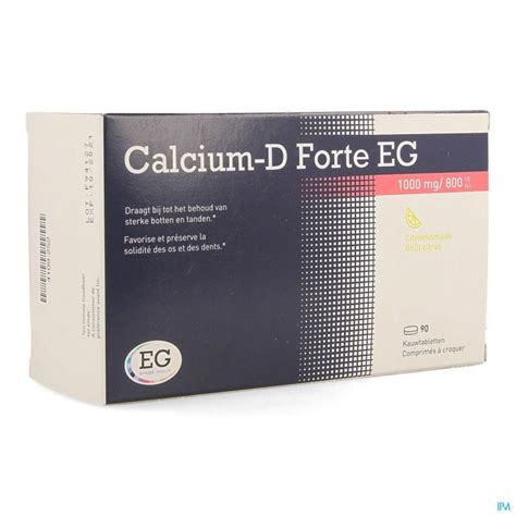 CALCIUM D FORTE EG Citron 90 Comprimés à Croquer 1000mg 800UI