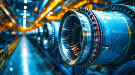 Premium Photo | Industrial Engine Components Steel Turbine Blades and ...