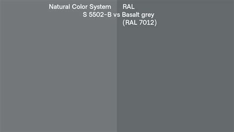 Natural Color System S 5502 B Vs Ral Basalt Grey Ral 7012 Side By