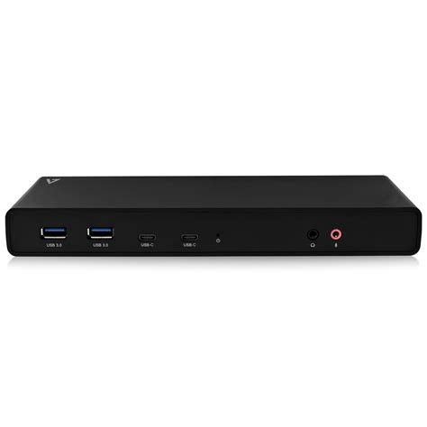 V7 Universal Usb C W Power Delivery Dual Monitor 4k Hdmi Displayport Displaylink Docking