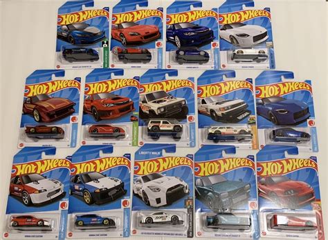 未使用ホットウィール ベーシック 日本車 種 ミニカー Hot Wheels まとめ売り スカイライン シビック 他 japanese carの落札情報詳細