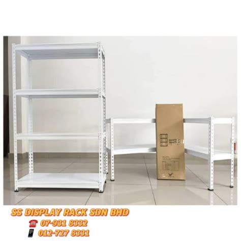 Boltless Rack 2in1 With Metal Shelves 4level 5level White Color