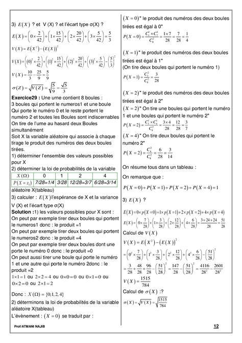 Probabilités Corrigé Série Dexercices 1 Alloschool