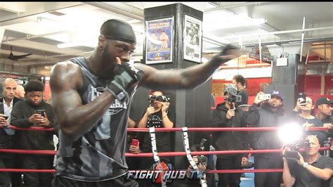 DEONTAY WILDER SHOWS OFF SPEED IN WORKOUT FOR DOMINIC BREAZEALE - YouTube