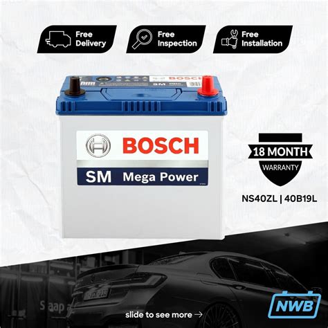 NW Bateri NS40 NS40ZL Battery Bosch Car Battery Myvi Battery Alza