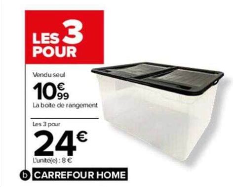 Promo La Bo Te De Rangement Carrefour Home Chez Carrefour