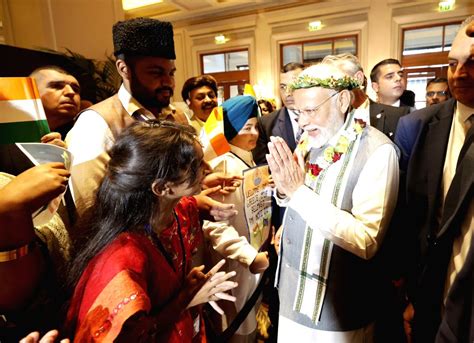 Prime Minister Narendra Modi Being Welcomed By People Of The Indian