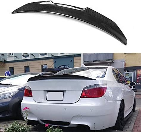 Carbon Fiber Rear Trunk Duckbill Lip Spoiler For Bmw 5