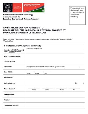 Fillable Online Ecta Edu APPLICATION FORM FOR ADMISSION TO GRADUATE Fax