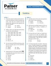 T Sem4 RM Calendarios pdf RAZ MATEMÁTICO TAREA NIVEL 1 1 El ayer