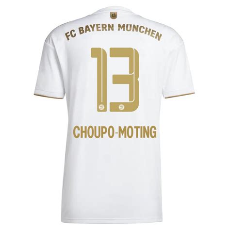 Herren Eric Maxim Choupo Moting 13 Weißes Gold Auswärtstrikot Trikot