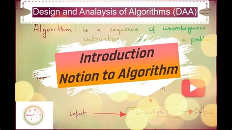 Design And Analysis Of Algorithms Daa Introduction Cs8451 Youtube