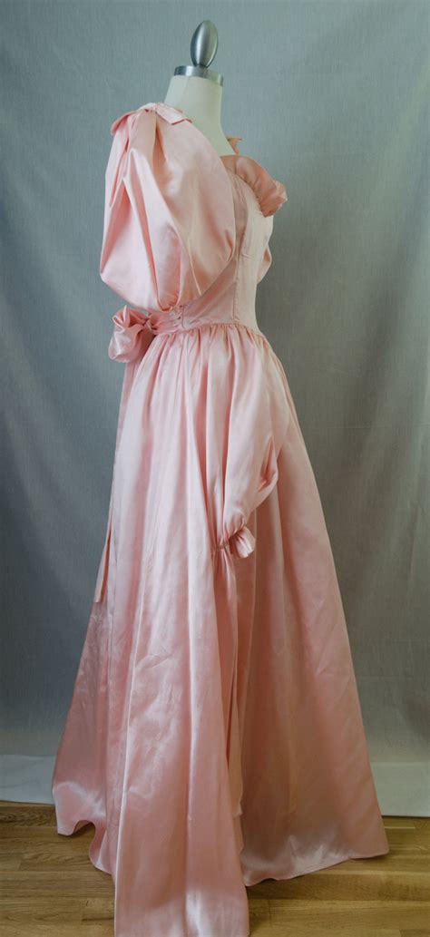 80s Gunne Sax By Jessica McClintock Pink Prom Gown With Puff Etsy