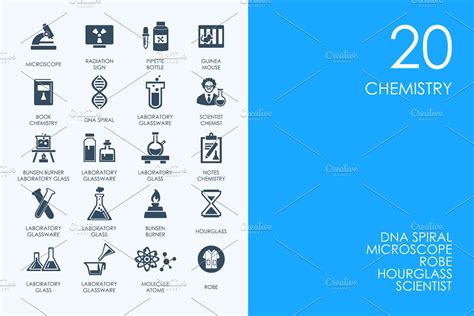 化学图标素材 Chemistry Icons 云瑞设计