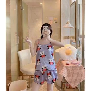 Sexy Sleepwear Silk Short Camisole Terno Soft Satin Fabric Sexy Nightwear Lingerie Terno