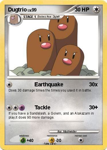 Pokémon Dugtrio 90 90 - Earthquake - My Pokemon Card