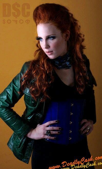 Simone Simons Gorgeous Redhead Recital Simon Blue Rock Queen Blue