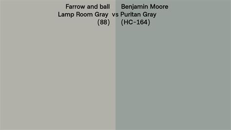 Farrow And Ball Lamp Room Gray 88 Vs Benjamin Moore Puritan Gray Hc 164 Side By Side Comparison