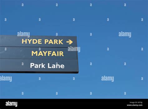 sign at hyde park corner, london, england, giving directions for hyde ...