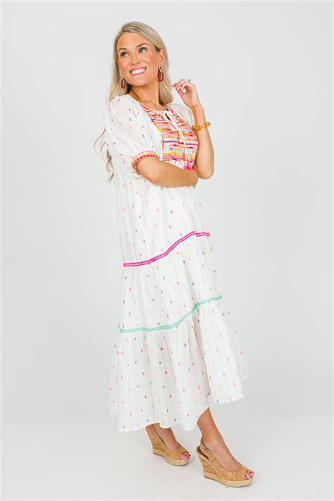 Fiesta Embroidery Maxi New Arrivals The Blue Door Boutique