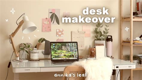 Desk Makeover And Tour 🌷 Minimalist Aesthetic Setup Organization For