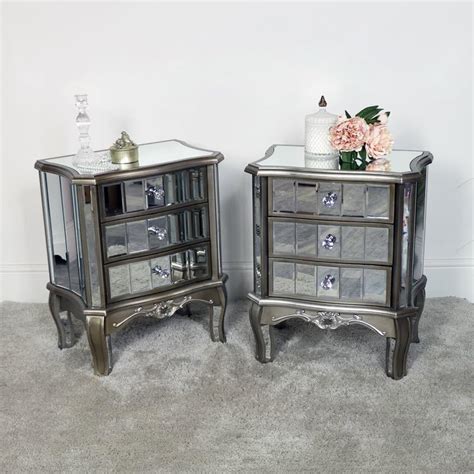 Melody Maison Pair Of One Drawer Bedside Tables Elle Stone Range