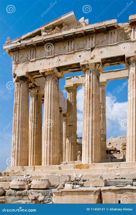 The Temple of Athena at the Acropolis Stock Image - Image of background ...