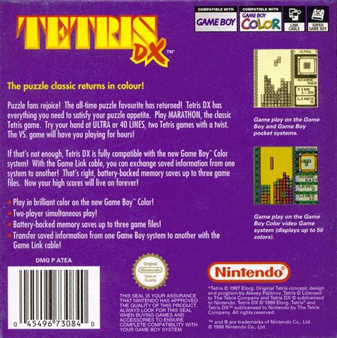 Tetris Dx Cover Or Packaging Material Mobygames