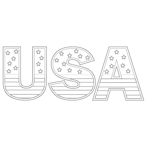 Coloring Flag Usa