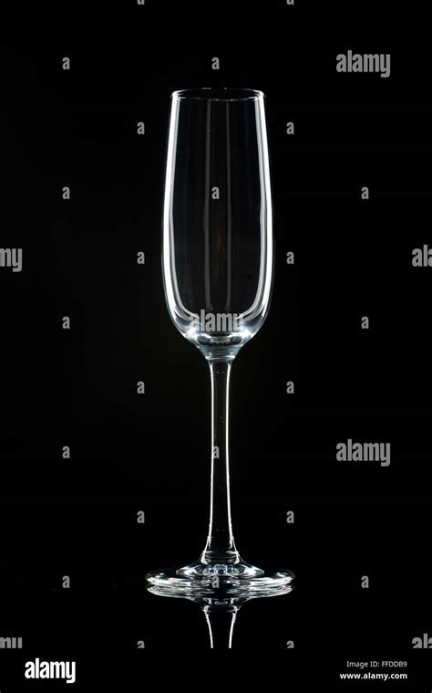 Empty Champagne Glass Stock Photo Alamy