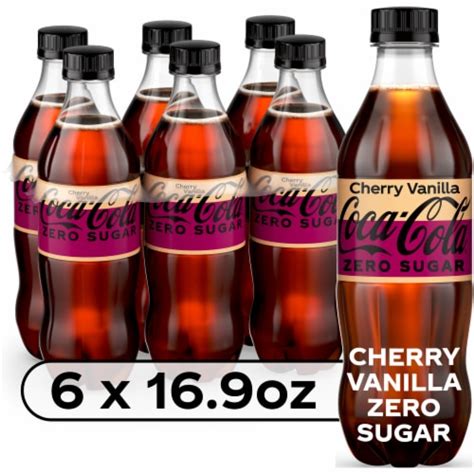 Coca-Cola® Zero Sugar Cherry Vanilla Soda Bottles, 6 pk / 16.9 fl oz ...