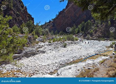 Samaria Gorge at Crete Island Stock Photo - Image of landscape, hike ...