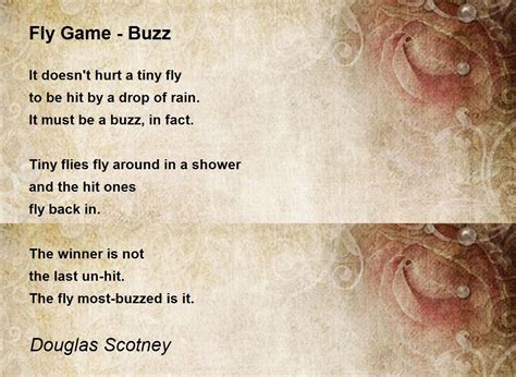 Fly Game Buzz By Douglas Scotney Fly Game Buzz Poem