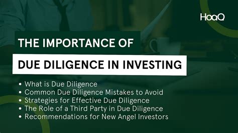 The Importance Of Due Diligence In Angel Investing By Hoaq Medium