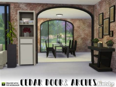 The Sims Resource Cedar Doors And Arches By Mutske • Sims 4 Downloads