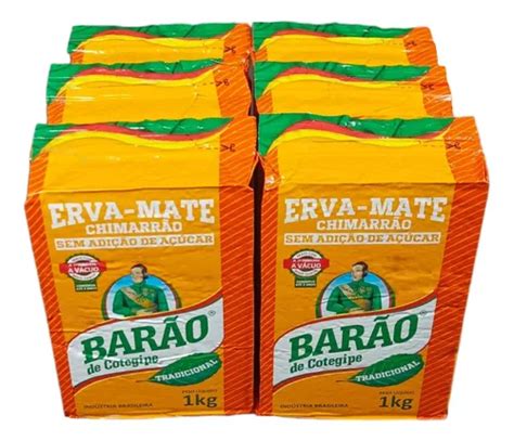 6kg Erva mate Barão De Cotegipe Tradicional A Vácuo 1kg Pct