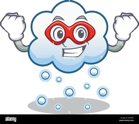 Super Hero Snow Cloud Character Cartoon Stock Vector Image Art Alamy