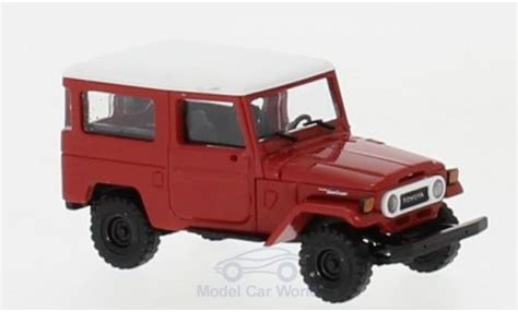 Miniature Toyota Land Cruiser 1 87 Busch J4 Rouge Blanche Voiture