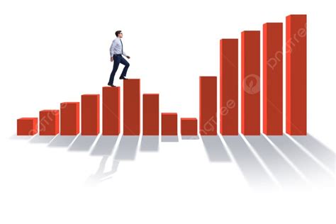 Background Pengusaha Naik Diagram Batang Dalam Konsep Pertumbuhan Foto