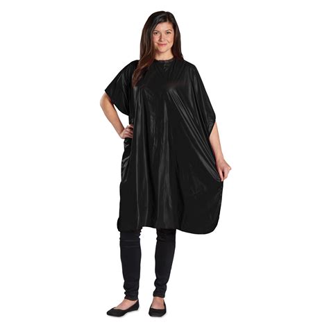 Vinyl Shampoo Cape Padded Velcro Closure Black Burmax