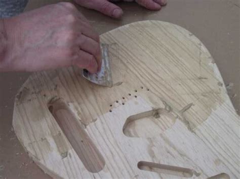 Grain Filling An Ash Telecaster Body Manchester Guitar Tech